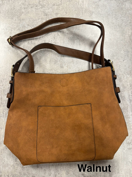 Faux Suede Hobo Handbag