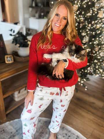 Feline Festive Banded Pant