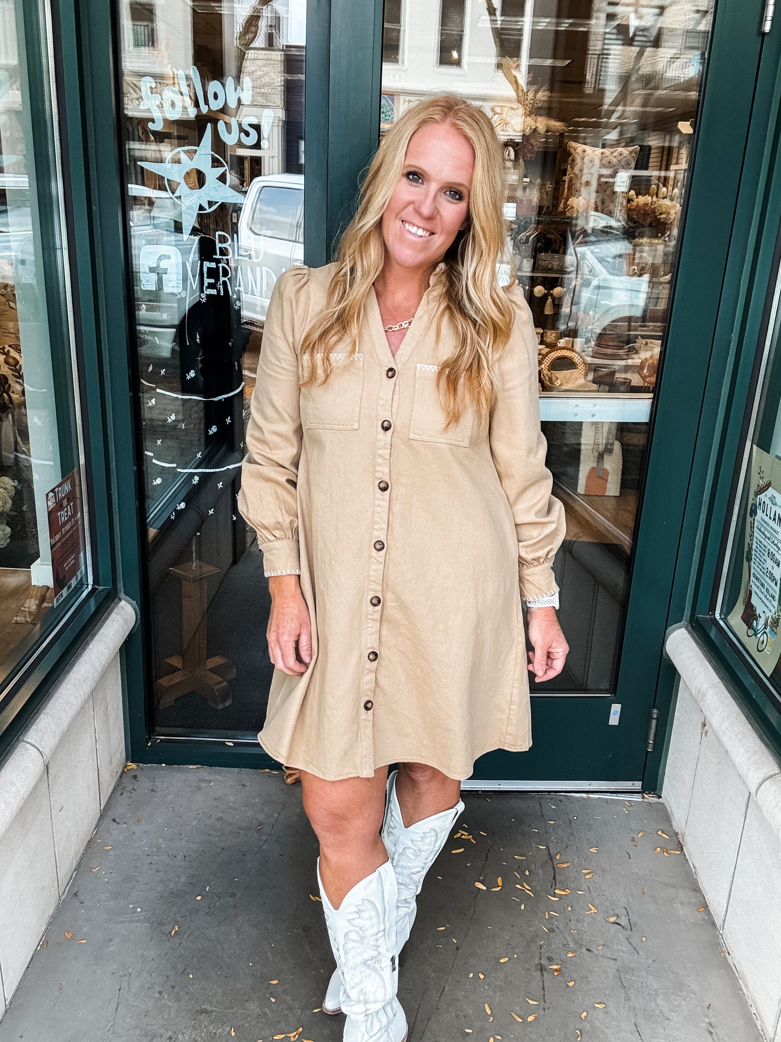 Blanket Stitched Dress