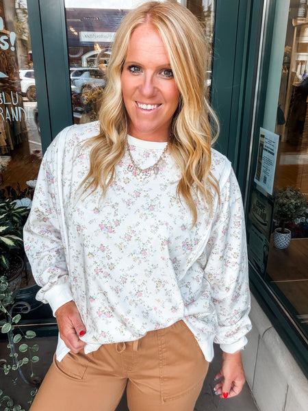 Floral Print Sweatshirt