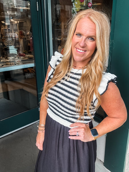 Mixed Media Midi Dress