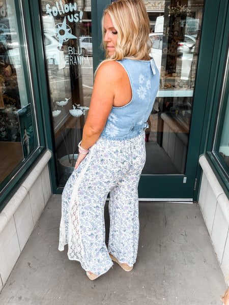 Printed Wide Leg Pant