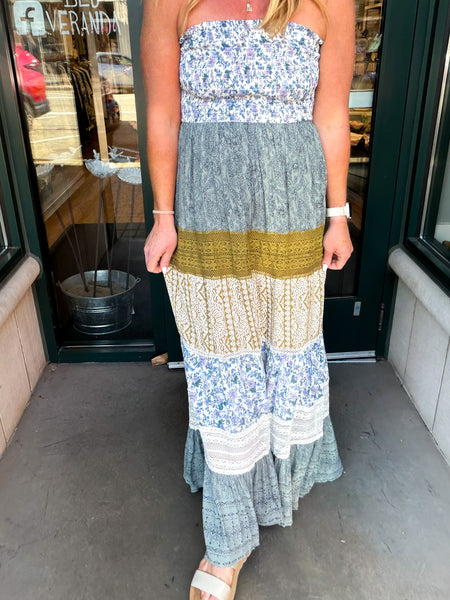 Boho Strapless Dress