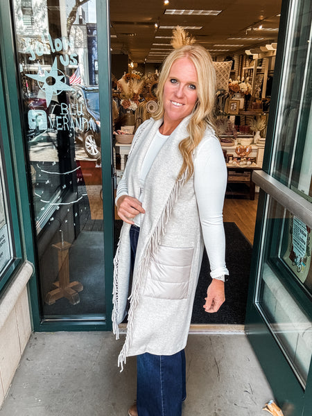 Western Fringe Long Vest