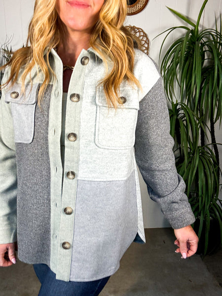 Color Blocked Shacket