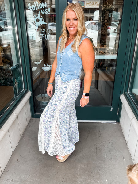 Printed Wide Leg Pant