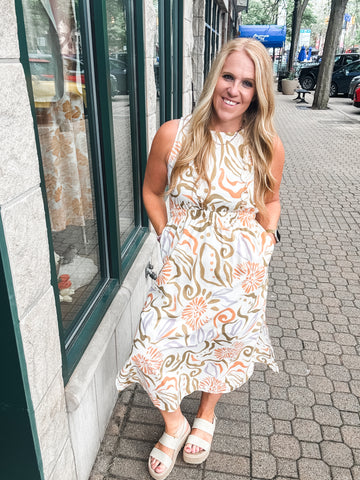 Lorali Abstract Print Dress