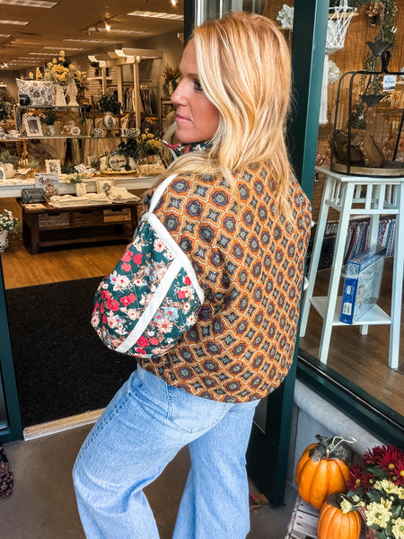 Double Pattern Quilt Jacket