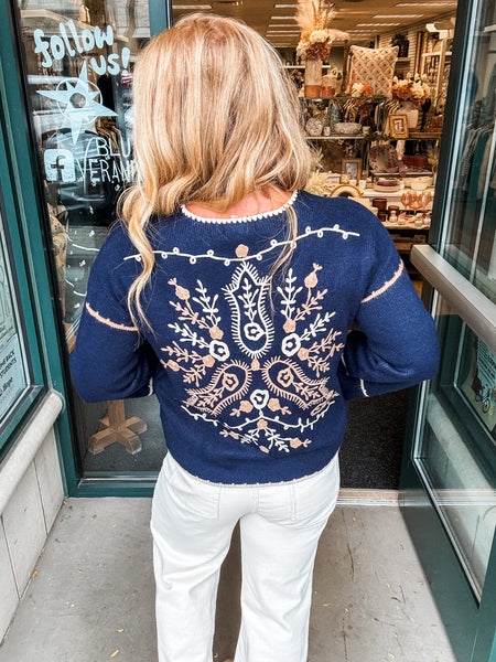 Trimmed Details Sweater