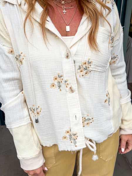 Mixed Media Embroidered Jacket