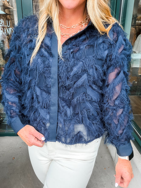 Chic Eyelash Blouse