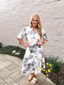 Watercolor Petals Dress