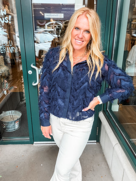 Chic Eyelash Blouse