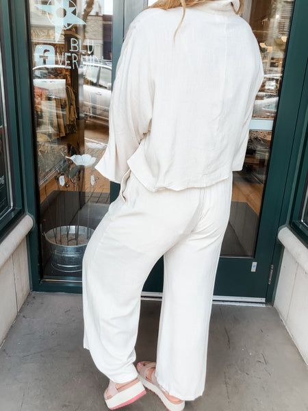Linen Pull On Pant