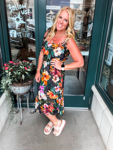 Tropical Hideaway Midi Dress