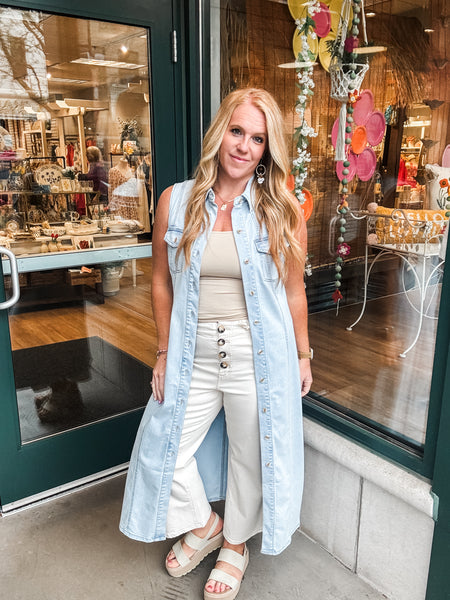 Sleeveless Denim Dress