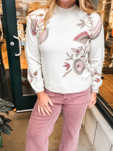 Painted Petals Pullover