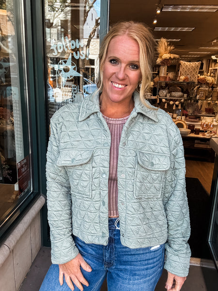 Quilt Stitch Button Jacket