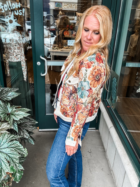 Flower Jacquard Jacket