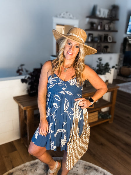 Smocked V-Neck Dress