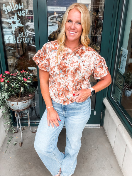 Ruffle Peplum Top