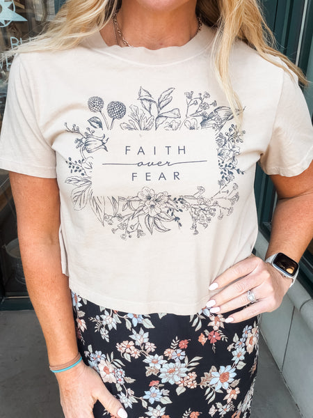Faith Over Fear Crop Top