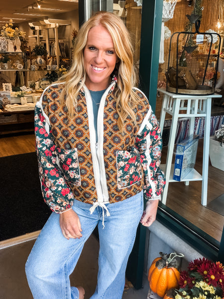 Double Pattern Quilt Jacket