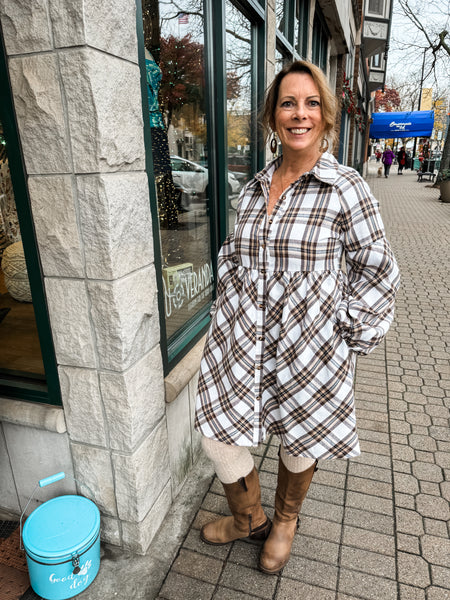 Bradley Plaid Shirt Dress