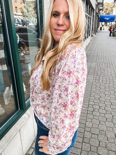 Laney Floral Print Blouse