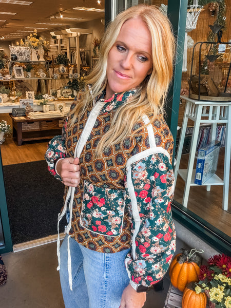 Double Pattern Quilt Jacket