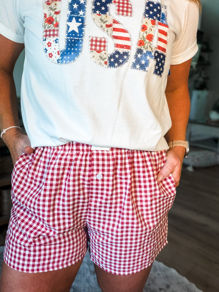 Gingham Shorts