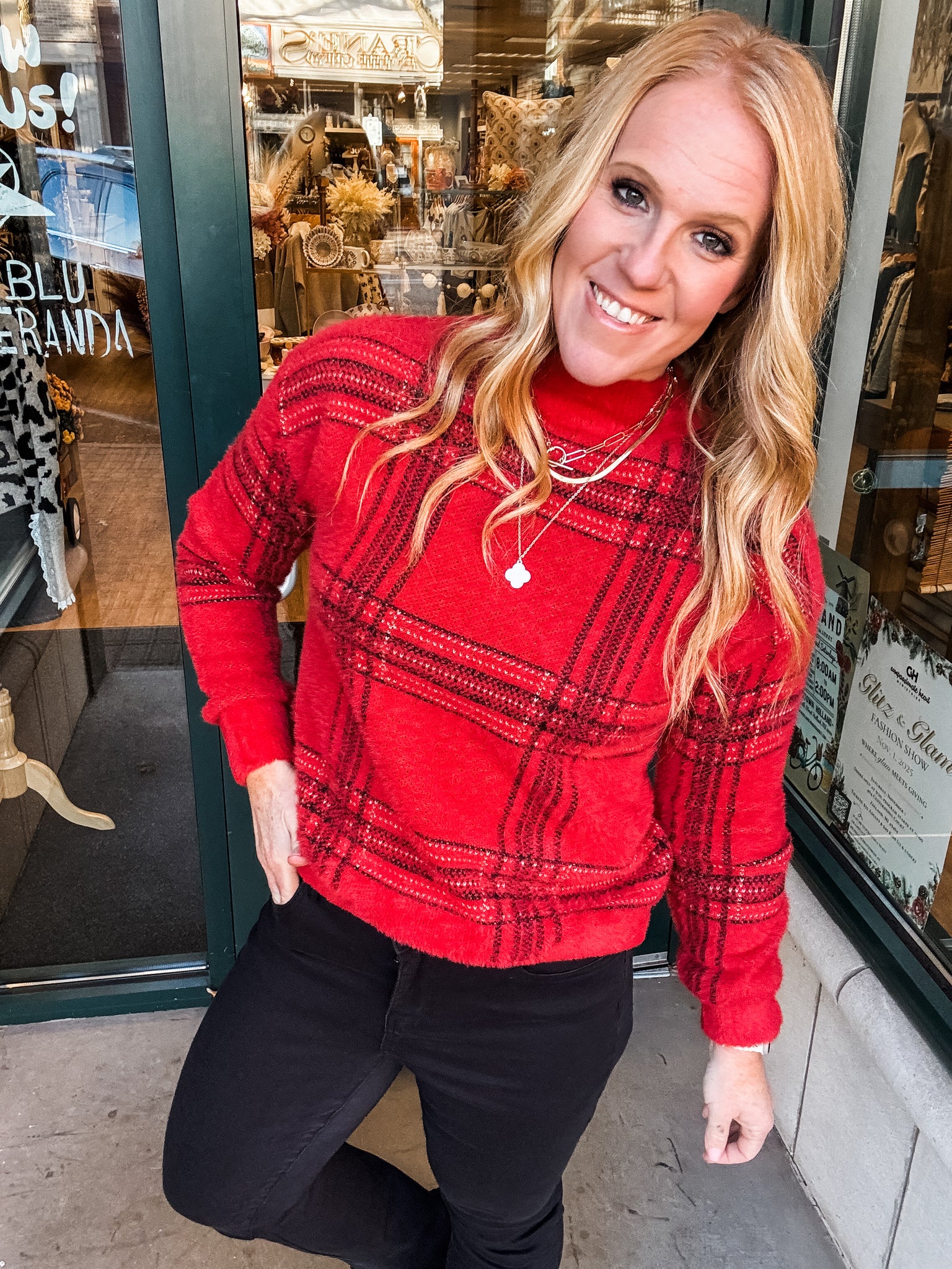 Fire Side Plaid Sweater