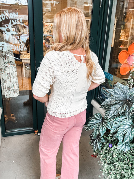 Pointelle Sweater