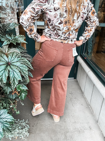 Cropped Flare Colored Pants