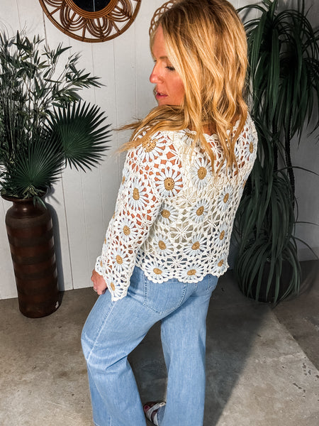 Flower Crochet Sweater