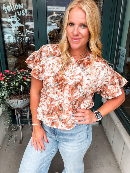 Ruffle Peplum Top