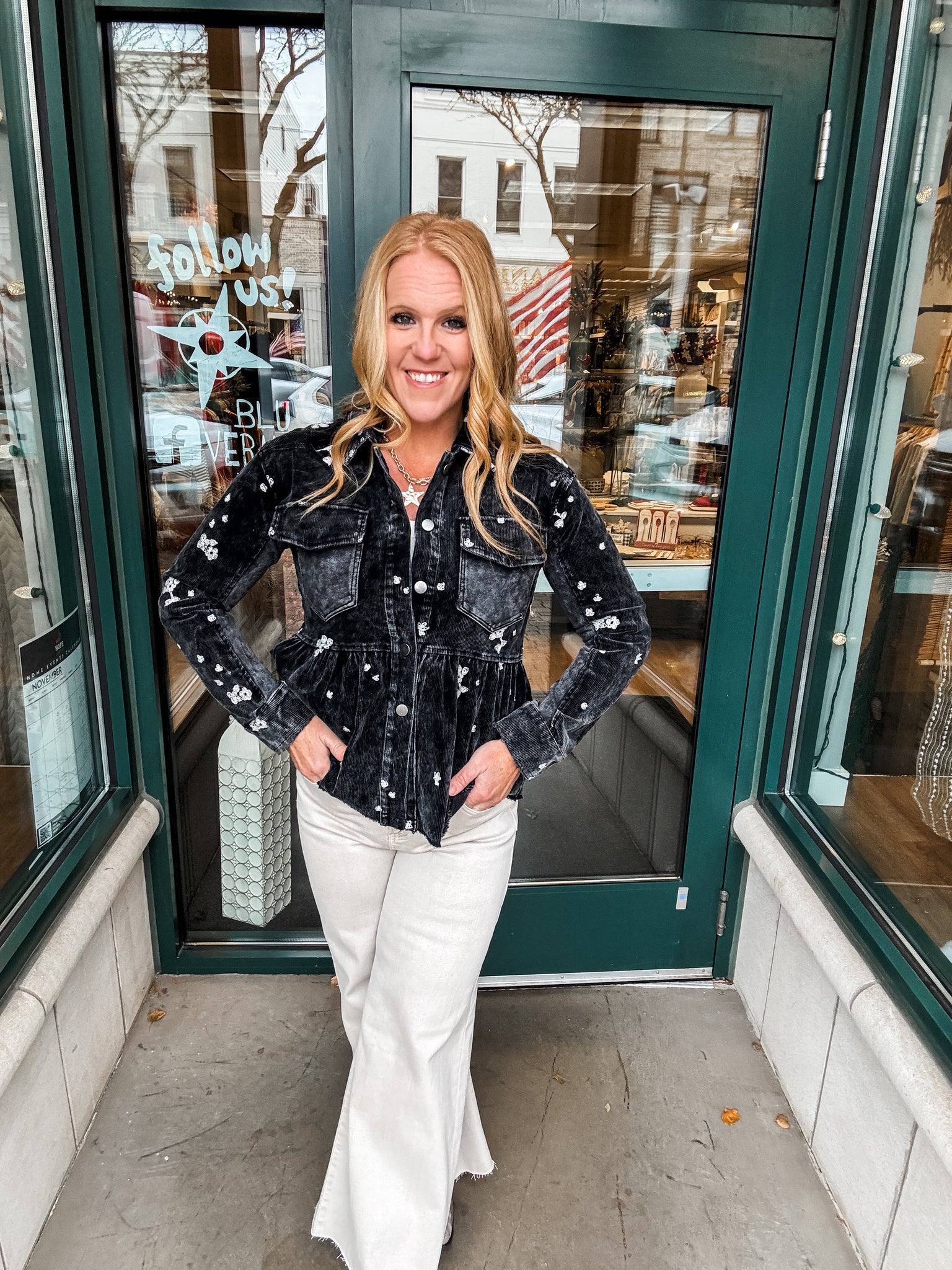 Washed Terry Peplum Jacket