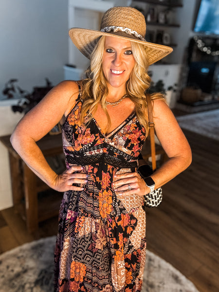 Lace Cut Out Maxi Dress