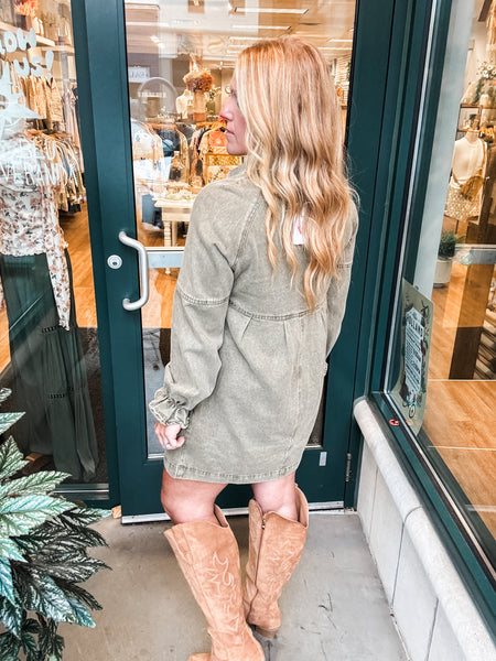 Washed Denim Dress