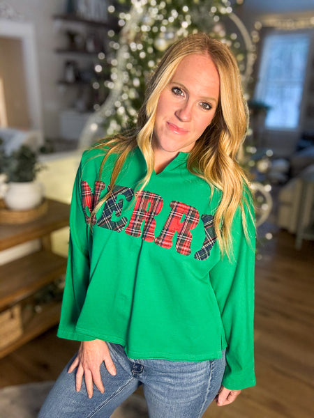 Merry Patchwork Top