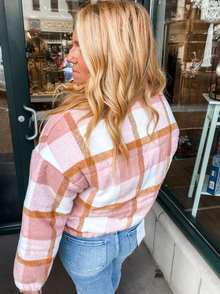 Rusty Pink Plaid Jacket