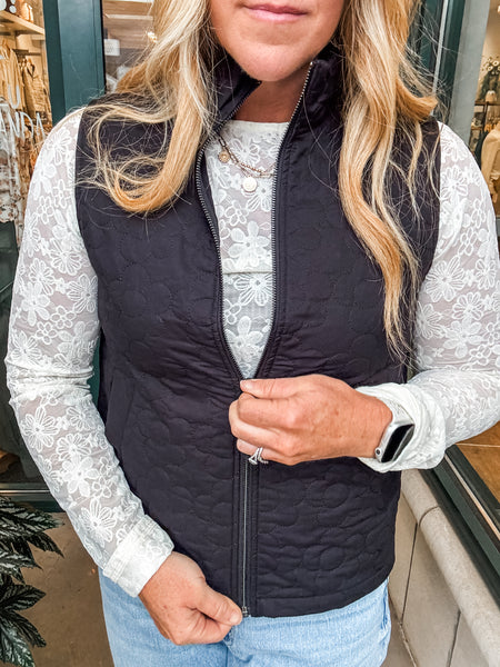 Noir Bloom Vest