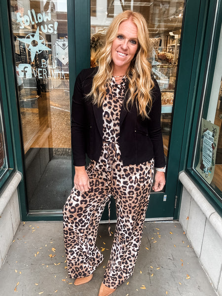Leopard Cowled Jumpsuit
