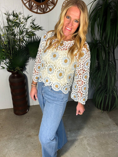 Flower Crochet Sweater