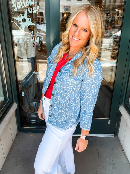 Fringe Button Front Jacket