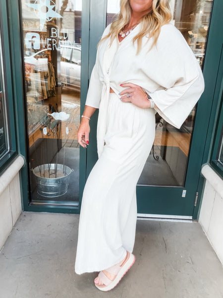 Linen Pull On Pant