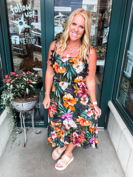 Tropical Hideaway Midi Dress
