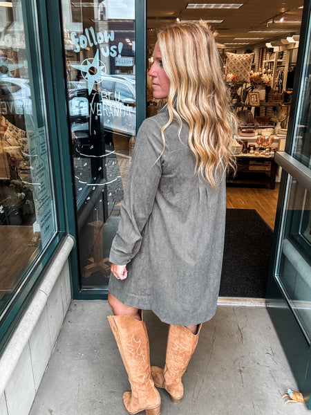 Corduroy Shirt Dress