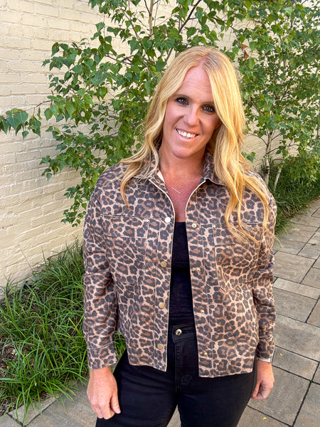 Leopard Scuba Coat