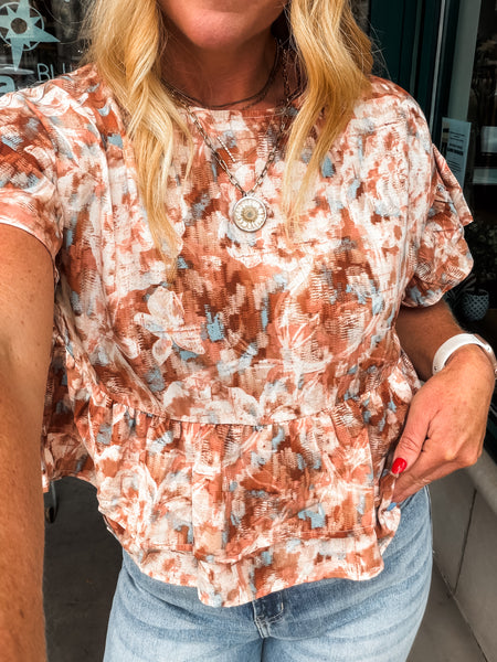 Ruffle Peplum Top